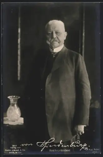 AK Paul von Hindenburg im Portrait
