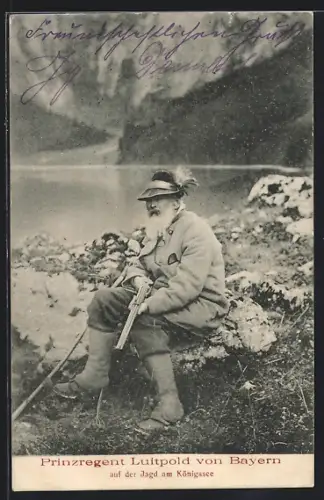 AK Prinz-Regent Luitpold von Bayern auf der Jagd am Königsee