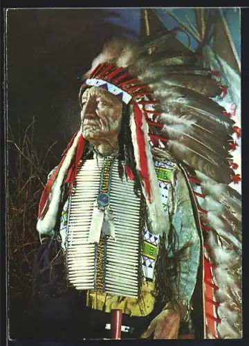 AK Radebeul, Indianer-Museum der Karl May-Stiftung, Häuptling American horse