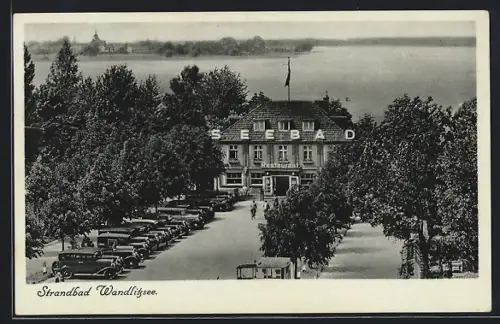 AK Wandlitz /Mark, Restaurant und Strandbad Wandlitzsee, Bes. Franz Mosell