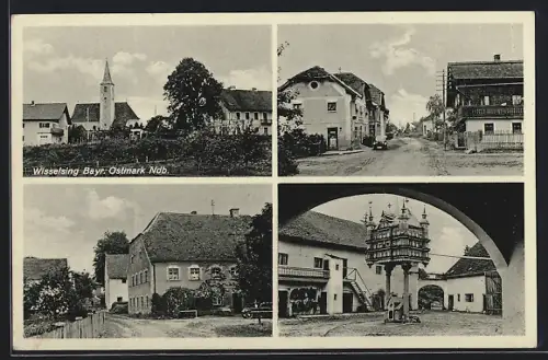AK Wisselsing /Ndb., Blick zur Kirche, Strassenpartie, Taubenhaus