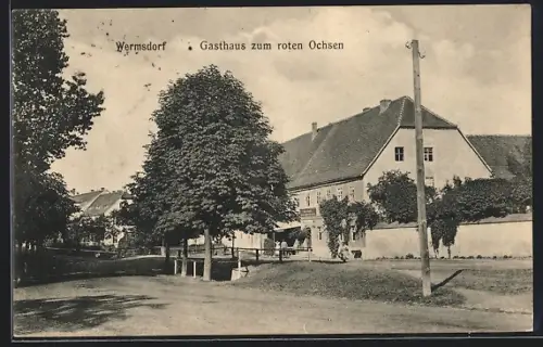 AK Wermsdorf, Gasthaus zum roten Ochsen