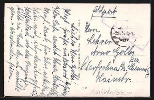 AK Bersrod, Gasthaus und Metzgerei Ludwig Becker, Schule und Ortsansicht aus der Vogelschau