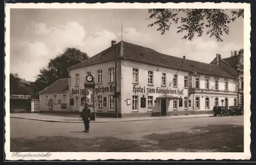 AK Moers, Hotel zum Königlichen Hof, Inh. A. P. Heinrich Franz
