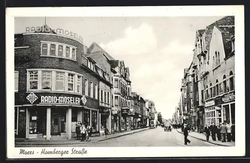 AK Moers, Homberger Strasse, Geschäft Radio Moseler