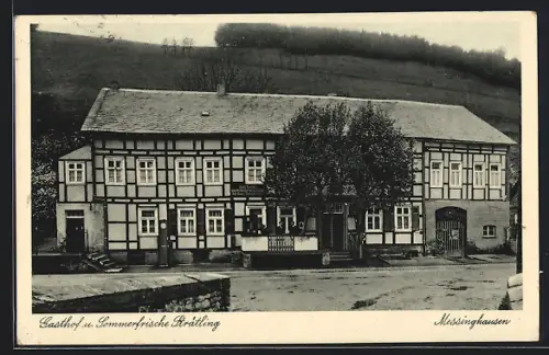 AK Messinghausen /Sauerland, Gasthof Josef Strätling