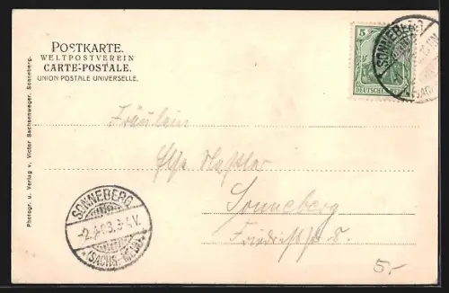 Passepartout-AK Sonneberg / Thüringen, Rathaus, Bahnhof und Schlossberg
