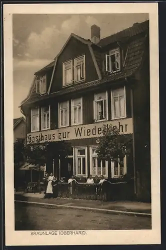 AK Braunlage /Oberharz, Gasthaus zur Wiederkehr, Bes. Hugo Franke