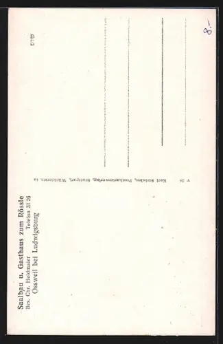 AK Ossweil bei Ludwigsburg, Gasthaus zum Rössle von Christian Heldmaier