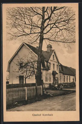 AK Kornhain, Ansicht vom Gasthof Kornhain