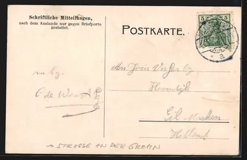 AK Vegesack, Strasse an der Grohn mit Wohnhäusern