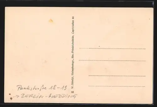 AK Berlin-Wedding, Blick auf das Lessing-Gymnasium in der Pankstrasse 18-19