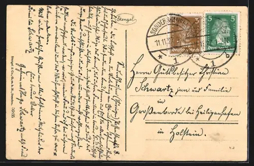 AK Sondershausen / Thüringen, Strasseneck an der Possenchaussee