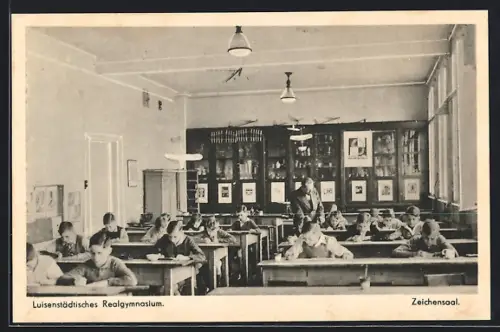 AK Berlin, Luisenstädtisches Realgymnasium, Sebastianstrasse 26, Zeichensaal