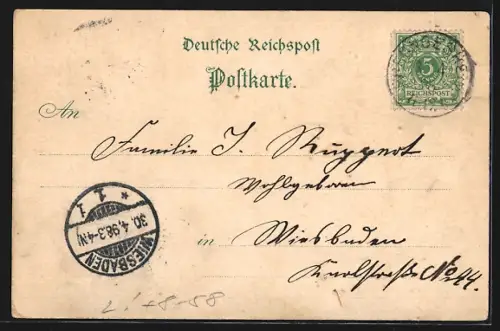 Lithographie Fuhlsbüttel / Hamburg, Gefängnis, Entlaufener Gefangener auf der Flucht