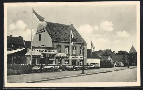 AK Köln-Niehl, Restaurant Rheinterrasse, Inh. Anton Häkes