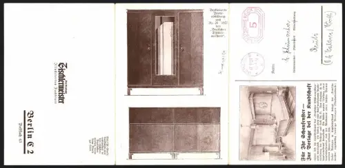 Klapp-AK Werbung für Fachzeitschrift Der Deutsche Tischlermeister