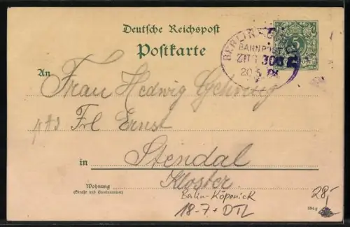 Künstler-AK Berlin-Köpenick, Müggelberge mit Aussichtsturm, Ganzsache
