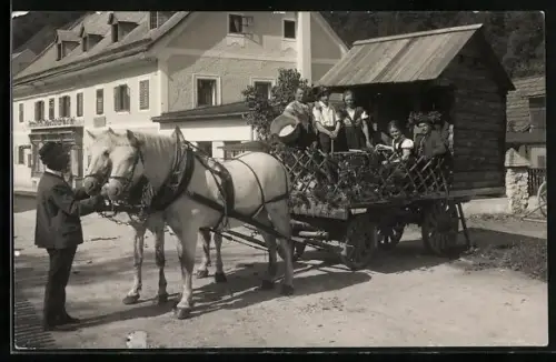 AK Donnersbach /Stmk., Volkstrachtenfest am 6. August 1933, Festwagen