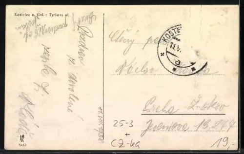 AK Kostelec n. Orl., Tyrsova ul., Tankstelle