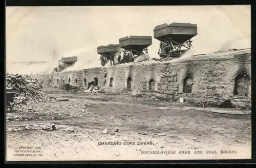 AK Connellsville, PA, Charging Coke Ovens, Kohlenzeche