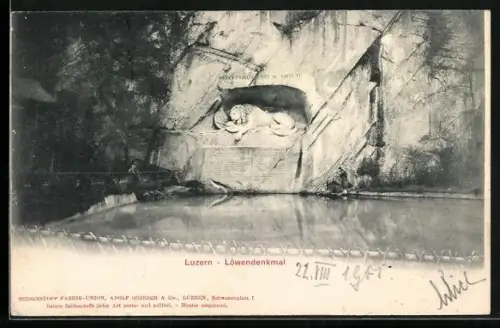 AK Luzern, Löwendenkmal