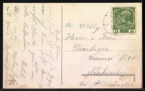 AK Sexten, an der Kirche mit Blick zum Elfer