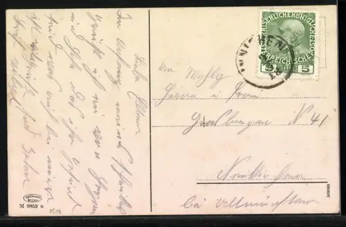 AK Schluderbach, Ortspartie vor den Ampezzaner Dolomiten