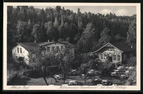 AK Bad Altheide, Waldrestauration Eisenhammer mit Gartenterrasse