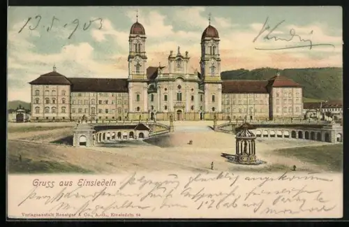 AK Einsiedeln, Blick auf das Kloster