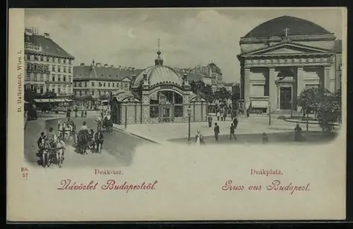 Mondschein-AK Budapest, Deákplatz