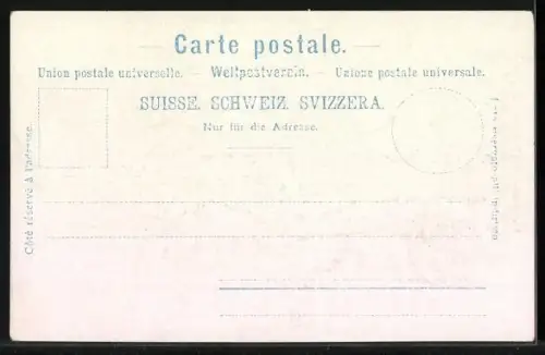 AK St. Gallen, Teilansicht mit Kirche