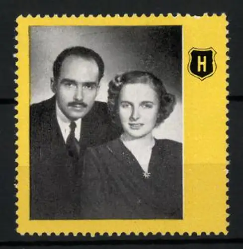Propaganda-Marke Otto von Habsburg und Gattin Regina von Sachsen-Meiningen