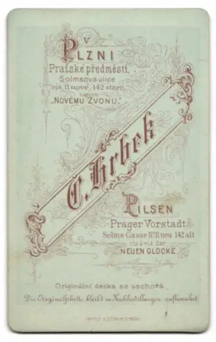 Fotografie C. Hrbek, Pilsen, Solms-Gasse 142, Porträt eines Mannes mit Bart