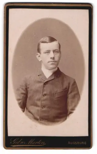Fotografie Gebr. Martin, Augsburg, Bahnhof-Str., Porträt eines jungen Mannes