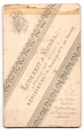 Fotografie Ludeneit & Nickel, Königsberg, Passage No. 1, Porträt einer Frau im Profil