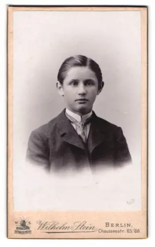 Fotografie Wilhelm Stein, Berlin, Chausseestrasse 65/66, Porträt eines Jungen
