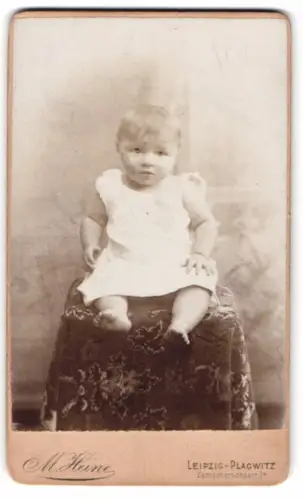 Fotografie M. Heine, Leipzig-Plagwitz, Zschochersche Str. 7b, Porträt eines kleinen Kindes