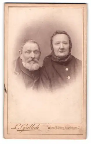Fotografie L. Grillich, Wien, Währing, Hauptstrasse 17, Porträt eines Paares