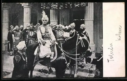 AK Szene aus Die Lieblingsfrau des Maharadscha, Versammlung von Männern