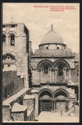 AK Jerusalem, Grabeskirche, Blick auf den Eingang