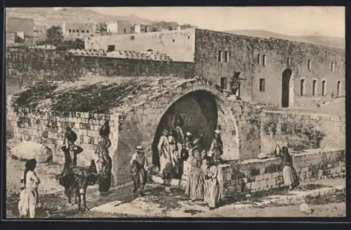 AK Nazareth, Frauen am Mariabrunnen