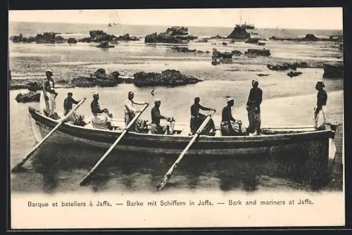 AK Jaffa, Barke mit Schiffern