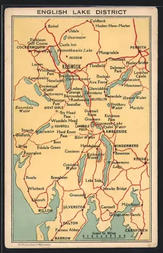 AK Keswick, Landkarte English Lake District