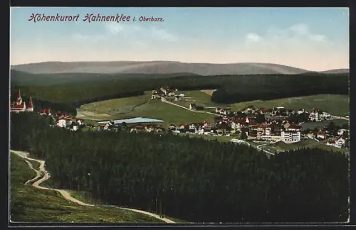 AK Hahnenklee /Oberharz, Gesamtansicht mit Umgebung aus der Vogelschau