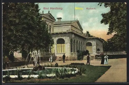 AK Bad Harzburg, Hotel Kurhaus mit Vorplatz