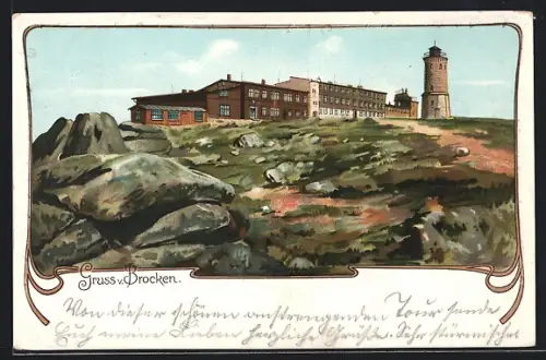 Lithographie Brocken, Brockenhotel