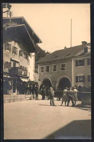 Foto-AK Berchtesgaden, Partie am Marktplatz