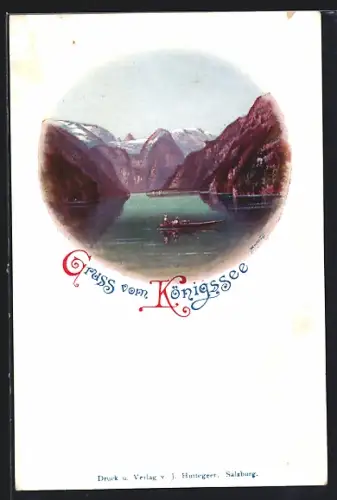 AK Königssee / Berchtesgaden, See und Berge
