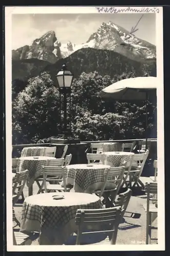 AK Berchtesgaden, Kur-Café Königl. Villa Berchtesgaden, Pächter Anton Bubestinger